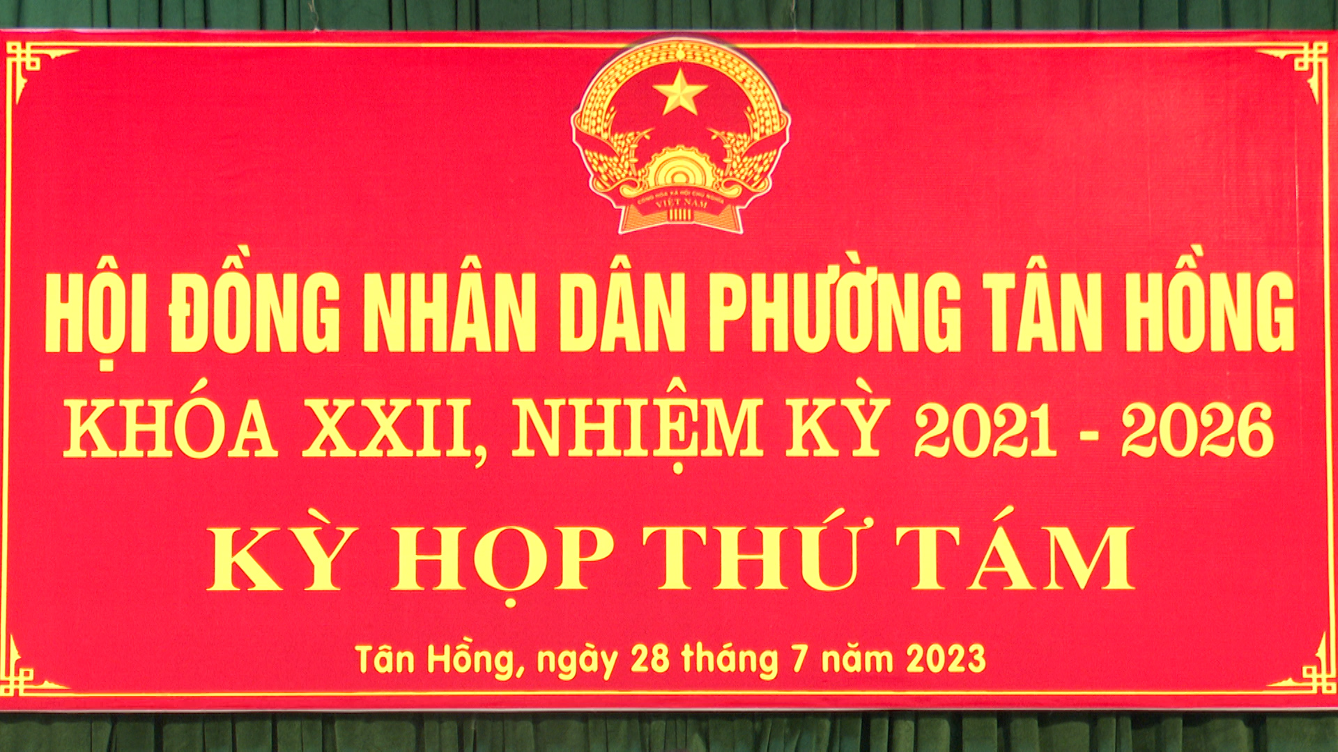 Kỳ họp giữa năm HĐND phường Tân Hồng khóa XXII, nhiệm kỳ 2021-2026