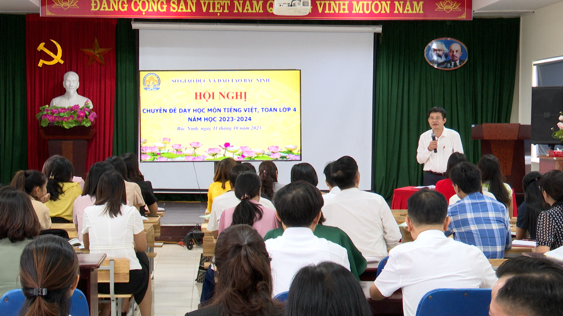 Hội nghị trực tuyến chuyên đề tổ chức dạy học môn Toán, Tiếng Việt lớp 4