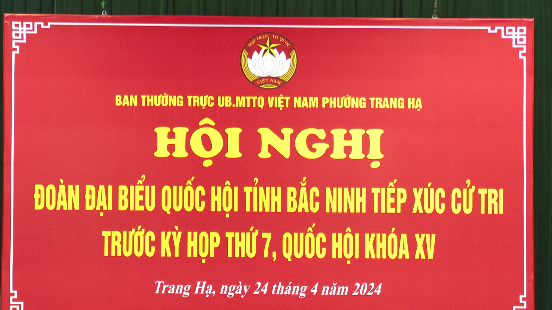 Đoàn Đại biểu Quốc hội tiếp xúc cử tri phường Trang Hạ