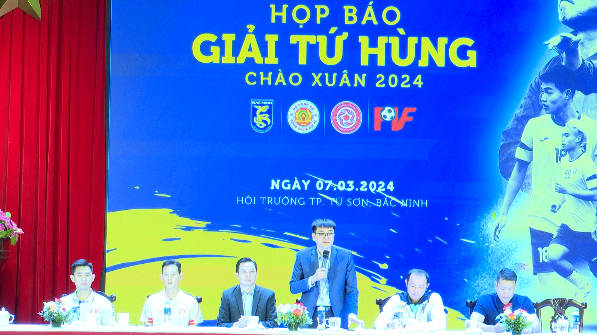 Họp báo Giải bóng đá Tứ Hùng chào Xuân - Bắc Ninh 2024